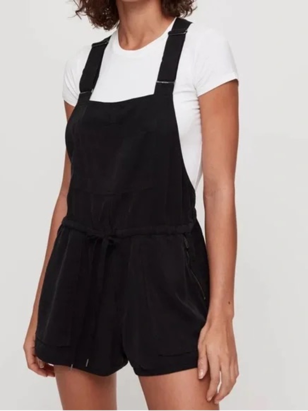 Honey Punch black overall romper | Size S